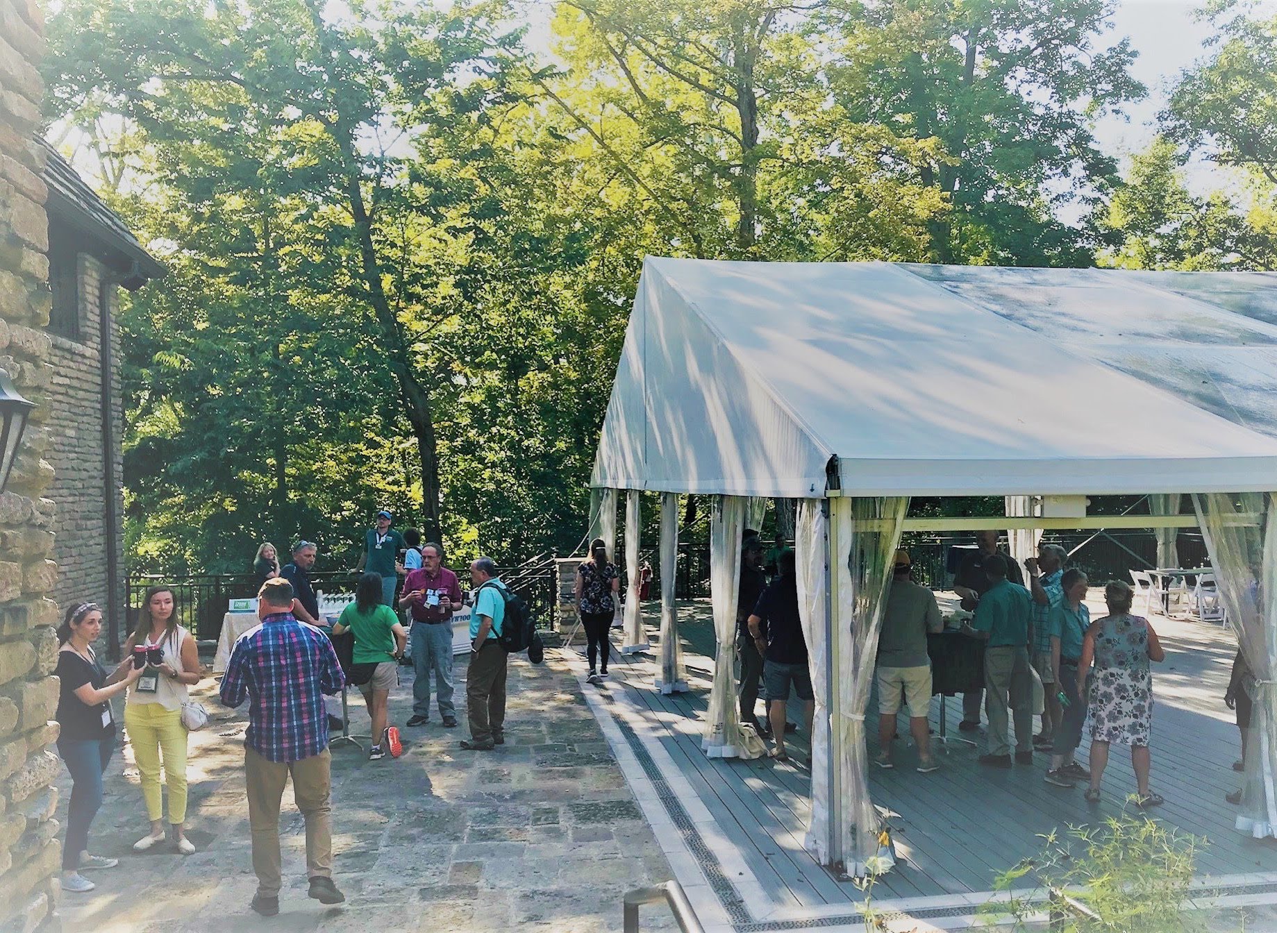  A photo of the tented Tritsch Terrace at Groesbeck Estate